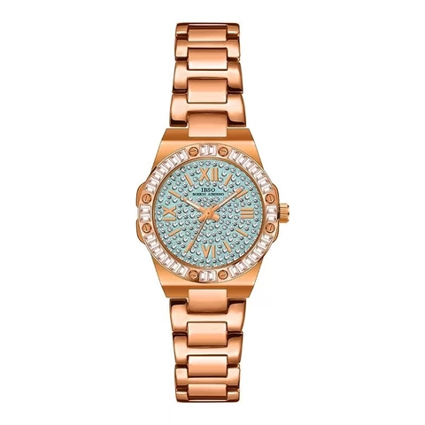 Dames Luxe Quartz Horloge Legering Band Elegant Sterrenhemel Wijzerplaat Met Steentjes Romeinse Cijfers Modieus