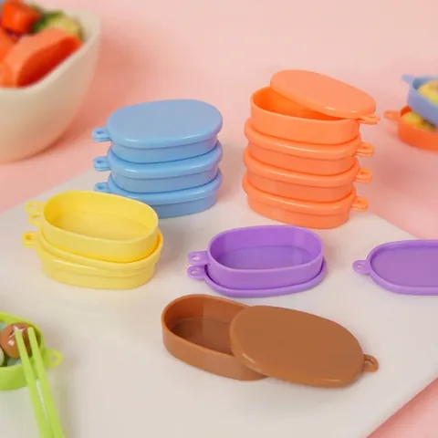 Miniature Simulated Lunch Box Plastic Colorful Bento Box Model Dollhouse Accessories DIY Kitchen Pretend Play Toy