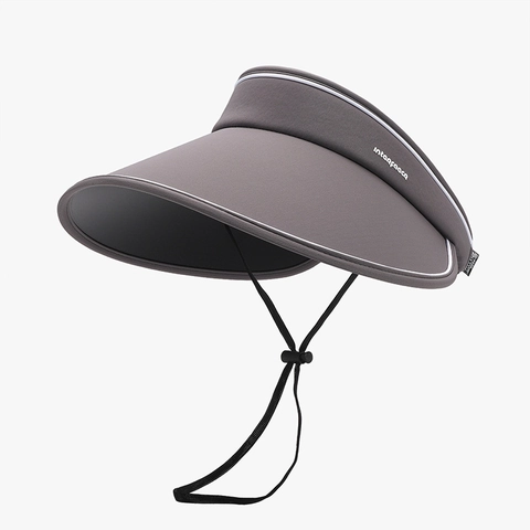 Women Sun Visor Hat Large Brim UV Protection Foldable Ice Satin Empty Top Summer Outdoor Beach Adjustable Cap