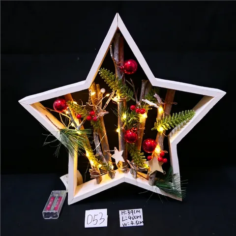 Weihnachts Holz LED Leuchtende Ornament Desktop Deko Licht Batteriebetrieben Urlaub Home Party Nordic Style Dekoration