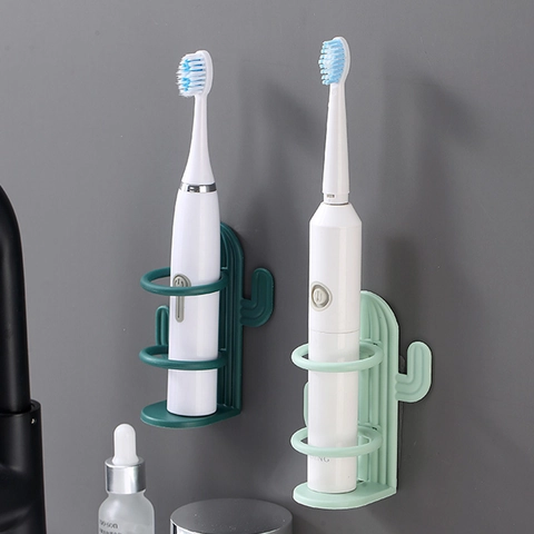 Portaspazzolino Cactus Parete Plastica PP Adesivo Impermeabile Drenaggio Bagno Spazzolino Elettrico Organizzazione