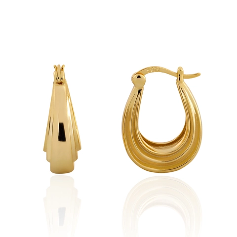 925 Sterling Silber Huggie Hoop Ohrringe Für Damen U-Förmige Mehrlagige Geometrische Minimalistische Klobige Schmuck