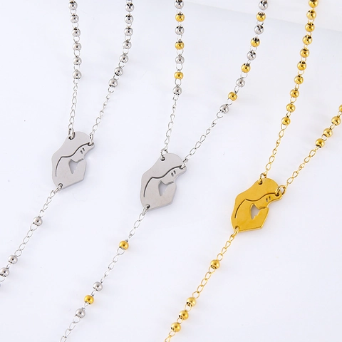 Retro Rozenkrans Kralenketting Van Roestvrij Staal Met Maagd Maria En Kruisbeeld Hanger Religieuze Sieraden Voor Dames Heren