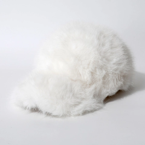 Plush Baseball Cap Faux Fur Warm Thickened Solid Color Outdoor Windproof Winter Autumn Fashion Hat For Women Men
