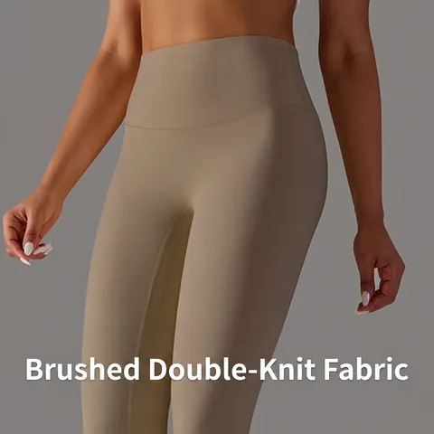 Damen Yoga Leggings Hohe Taille Nahtlos Bauchkontrolle Hüftlifting Nylon Spandex Gebürstet Sporthose