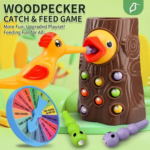 Magnetisches Specht Fangspielzeug Kunststoff Pädagogisches Lernspiel Für Kinder Hand Auge Koordination Training