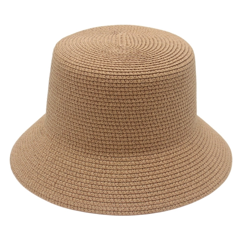 Woven Straw Bucket Hat Summer Sun Protection Foldable Breathable Short Brim Beach Travel Outdoor Simple Solid Color Unisex