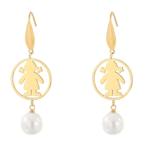 Edelstahl Ohrhänger Hohl Rund Hand Der Fatima Lebensbaum Herz Engel Anhänger Imitation Künstliche Perle Schmuck Damen