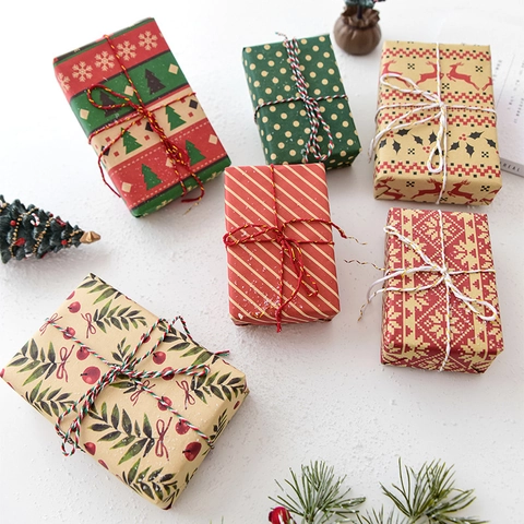 Scatole Regalo Di Natale Ornamenti Carta Schiuma Decorazioni Appese Per Albero Motivi Renna Fiocco Di Neve Allestimento Scene
