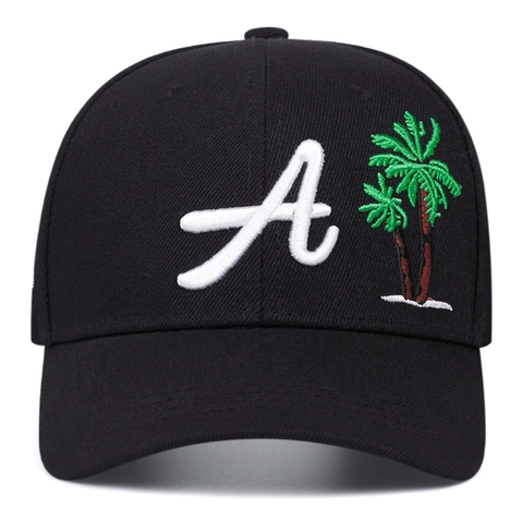 Cappello Da Baseball Cotone Regolabile Lettera A Ricamo Palma Los Angeles Retro Streetwear Cappello Da Sole Unisex