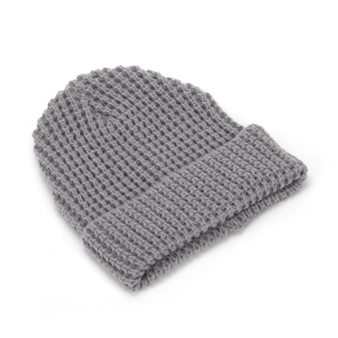 Solid Color Waffle Knit Beanie Mütze Acryl Warm Winter Umschlag Täglich Outdoor Kopfbedeckung Für Damen