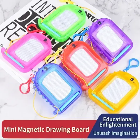 Mini Dinosaurier Magnetische Maltafel Tragbares Schreibtablet Pädagogisches Spielzeug Mit Stift Und Schlüsselanhänger Haken