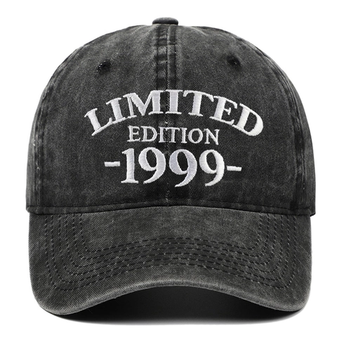 Vintage Washed Cotton Baseball Cap Retro Bestickt Limited Edition Geburtsjahr Verstellbar Für Herren Damen