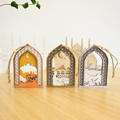 Decorazione Da Appendere In Legno Per Ramadan Moschea Cammello Stile Islamico Eid Mubarak Targa Decorativa Casa