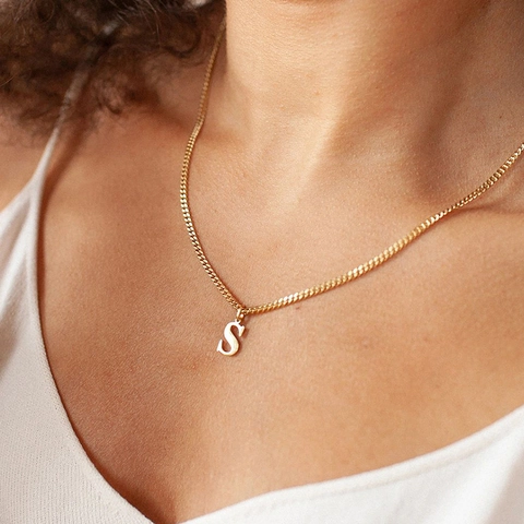 Colgante de Letra de Alfabeto A-Z de Acero Inoxidable Solo para DIY Collar Pulsera Fabricación de Joyas Oro Plata Oro Rosa Minimalista Accesorios de Joyería