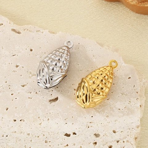 Ciondoli In Acciaio Inossidabile Frutta Cibo Cavi Charms Per Gioielli DIY Collana Bracciale Mela Fragola Mais