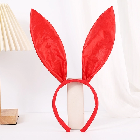 Cerchietto Con Orecchie Di Coniglio In Satin Morbida Fascia Per Capelli Per Pasqua Halloween Cosplay Festa Copricapo Novità