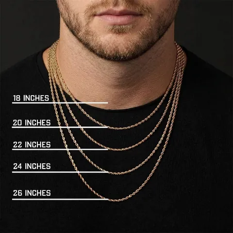 Hip Hop Rope Chain Necklace Stainless Steel Twisted Link Chain 18K Gold Plated Punk Jewelry For Unisex Everyday Wear