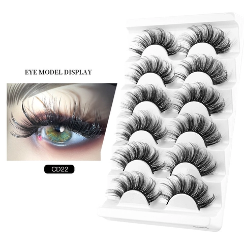 8D False Eyelashes Faux Mink Thick Curl Natural Dramatic Voluminous Eye Makeup Beauty Extensions