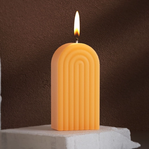 Molde De Silicona De Arco Estriado Para Hacer Velas Perfumadas DIY Resina Ornamento Yeso Diseño Geométrico Arco