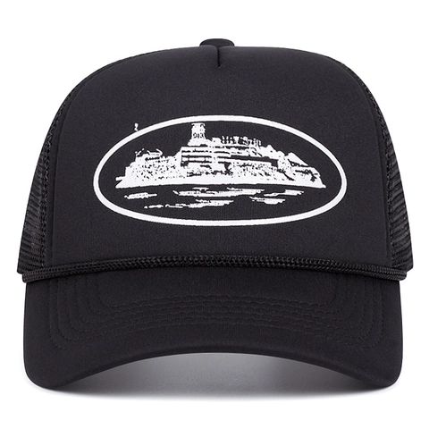 Gorra Trucker Con Estampado De Isla Vintage Transpirable De Malla Gorra De Béisbol Con Snapback Ajustable Retro Para Hombre Mujer