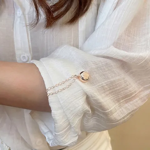 Metall Magnetische Kleidung Cinch Clip Mit Kette Für T-Shirt Ärmel Hosen Saum Kürzung Nähfrei Festes Zubehör