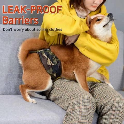 Breathable Cotton Dog Diaper Physiological Pants Washable Male Dog Belly Band Diapers Reusable Puppy Sanitary Pants Pet Clothes