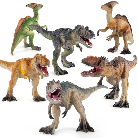 Realistic Dinosaur Model Toys Plastic Giganotosaurus Tyrannosaurus Rex Parasaurolophus Simulation Solid Animal Figures For Kids