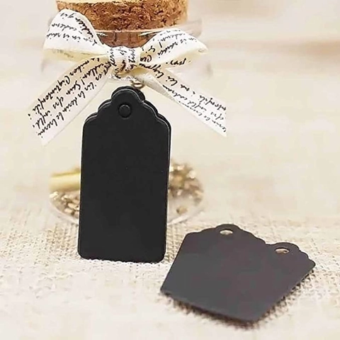 Blank Gift Tags Kraft Paper Scalloped Edge Wave Head For Wedding Party Christmas Baking DIY Crafts Hang Labels