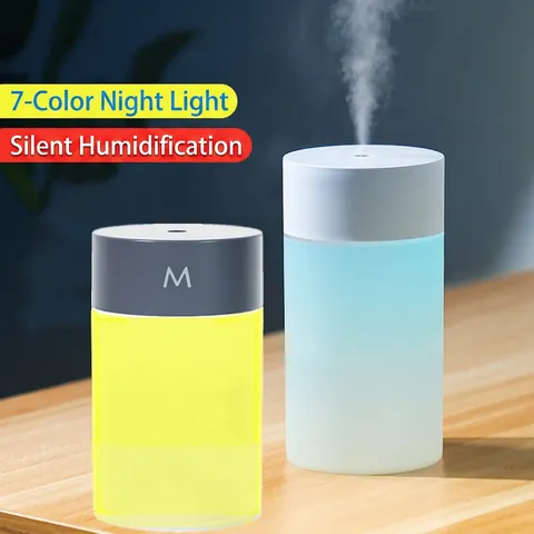 Tragbarer USB Luftbefeuchter Desktop Luftreiniger Nano Nebel Stiller Aroma Diffusor Mit Mehrfarbigem Nachtlicht Für Zuhause Büro Auto