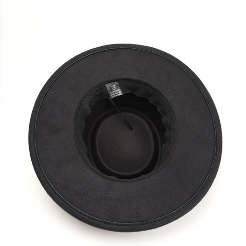 Boater Hat Wide Brim Flat Top Fedora Retro British Jazz Style Polyester Felt Solid Color Men Women Classic Formal Headwear