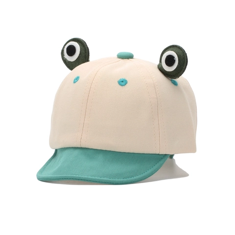 Cappellino Da Baseball Per Neonati In Cotone Cartone Animato Occhio Di Rana Stereo Cappello Da Sole Regolabile Per Bambini
