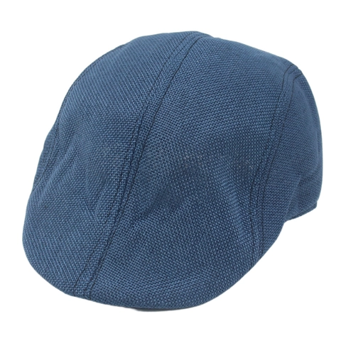 Retro Flat Cap Solid Color Woven Cotton Blend Ivy Hat For Men And Women British Style Breathable Newsboy Cap