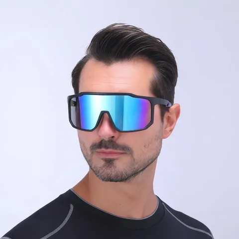 Gafas De Sol Ciclismo Montura Grande Protección UV400 A Prueba De Viento Gafas Deportivas Aire Libre Para Hombres Mujeres