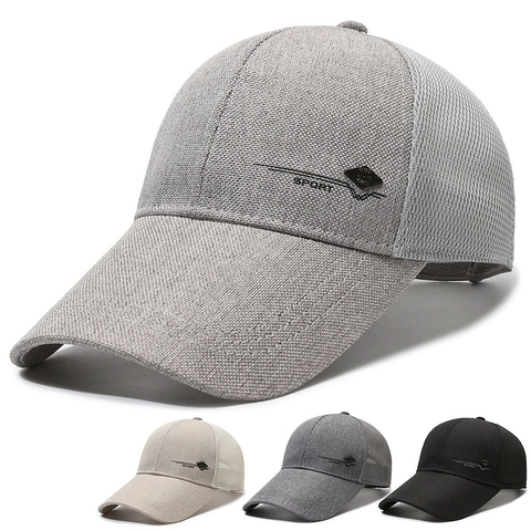 Herren Atmungsaktive Mesh Baseballkappe Outdoor Sport Angelhut Verstellbar Polyester Baumwolle