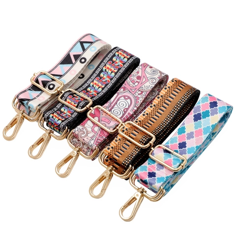 Correa Ancha Para Bolso Ajustable Poliester Reemplazo Cinturon De Hombro Estilo Geometrico Etnico Floral Para Bolsos