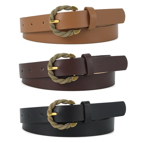 Dames Mode PU Leren Riem Met Legering Gevlochten Slangenpatroon Gespsluiting Vintage Geraffineerde Tailleriem Voor Jeans Jassen Jurken