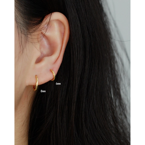 925 Sterling Silver Hoop Earrings Hammered Texture Minimalist Geometric Huggie Round Fashion Jewelry Women Daily Wear