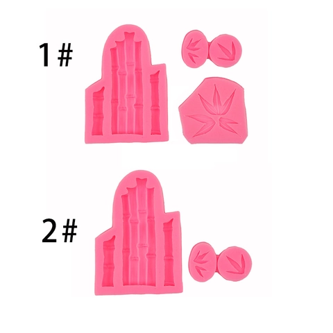 Bamboo Bamboo Leaves Silicone Mold For Fondant Cake Decorating Chocolate Candy DIY Baking Tools 3D Design