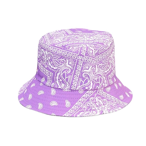 Retro Paisley Patroon Dubbelzijdige Vissershoed Voor Dames Heren Buiten Zonbescherming Polyester Brede Rand Zonnehoed