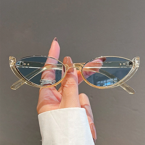 Retro Cat Eye Sunglasses UV400 Protection PC Frame Vintage Trendy Eyewear For Women Outdoor Fashion