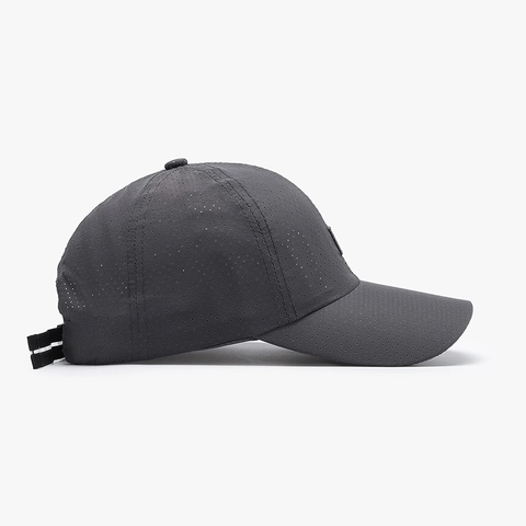 Breathable Laser Perforated Baseball Cap Polyester Quick Dry Outdoor Sports Sun Protection Hat Adjustable Unisex Logo