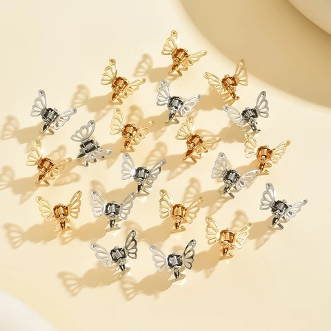 Butterfly Hair Claw Clips Metal Alloy Mini Small Hollow Out Hair Accessories For Women Girls
