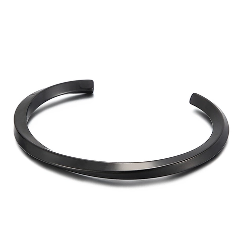 Vintage Twisted Spiral Cuff Bracelet Stainless Steel Minimalist Open Bangle For Men Women Retro Jewelry Accessory