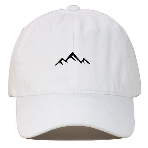 Baseball Cap Washed Cotton Vintage Mountain Embroidery Sun Protection Outdoor Sports Adjustable Dad Hat For Men Women