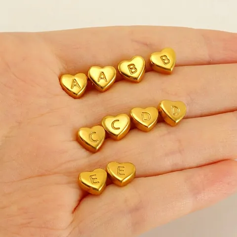 Heart Initial Stud Earrings Stainless Steel 18K Gold Plated Alphabet Letter Jewelry For Women Fashion Ins Style