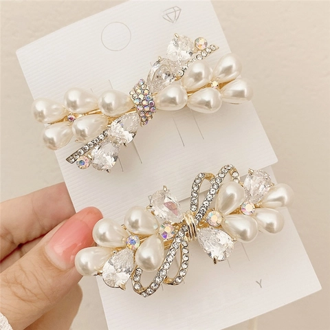 Fermaglio Lega Perla Artificial Cristallo Farfalla Stella Fiocco Elegante Molletta Capelli Stile Barocco Accessori Per Capelli