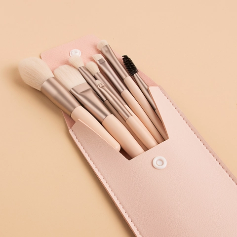 Professional Makeup Brushes Macaron Synthetic Fiber Soft Bristles Portable Travel Face Eye Beauty Kit Aluminum Tube