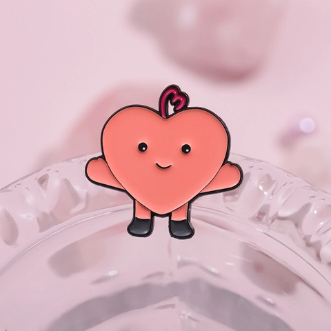 Alloy Cartoon Heart Enamel Pin Case 143 Lettering Brooch For Backpack Clothes Decor Accessories Fashion Jewelry Fan Gift