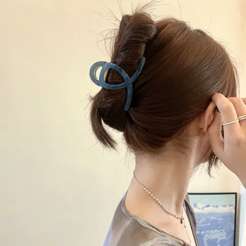 Molla Per Capelli Stile Coreano In Acrilico Opaco Lucido Design Incrociato Antiscivolo Accessori Per Capelli Donna